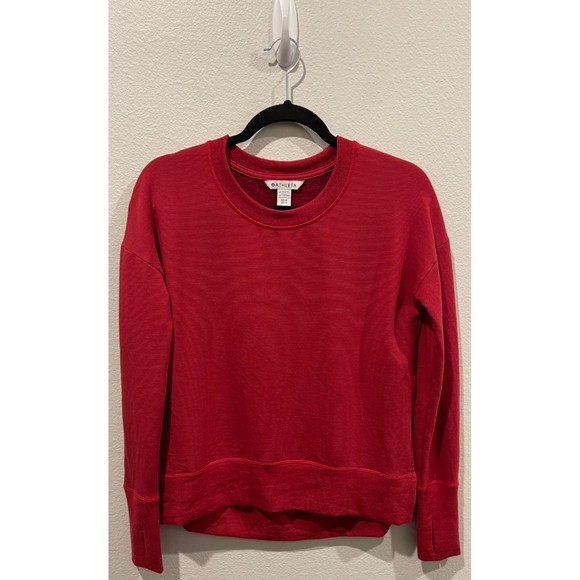 ATHLETA Coaster Luxe Stripe Red Sweatshirt - Picture 5 of 10